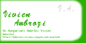 vivien ambrozi business card